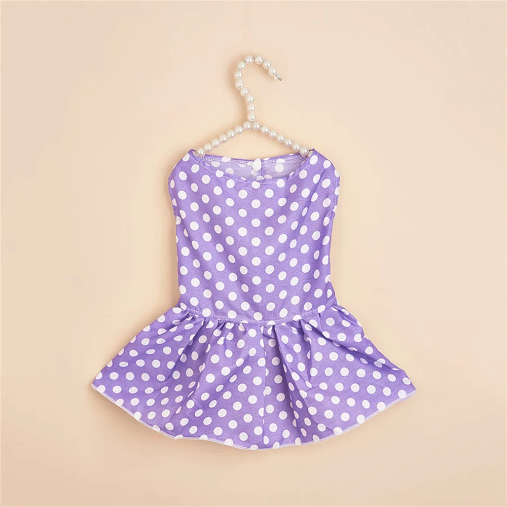 Polka Dot Dog Skirt Dress for Small Breeds