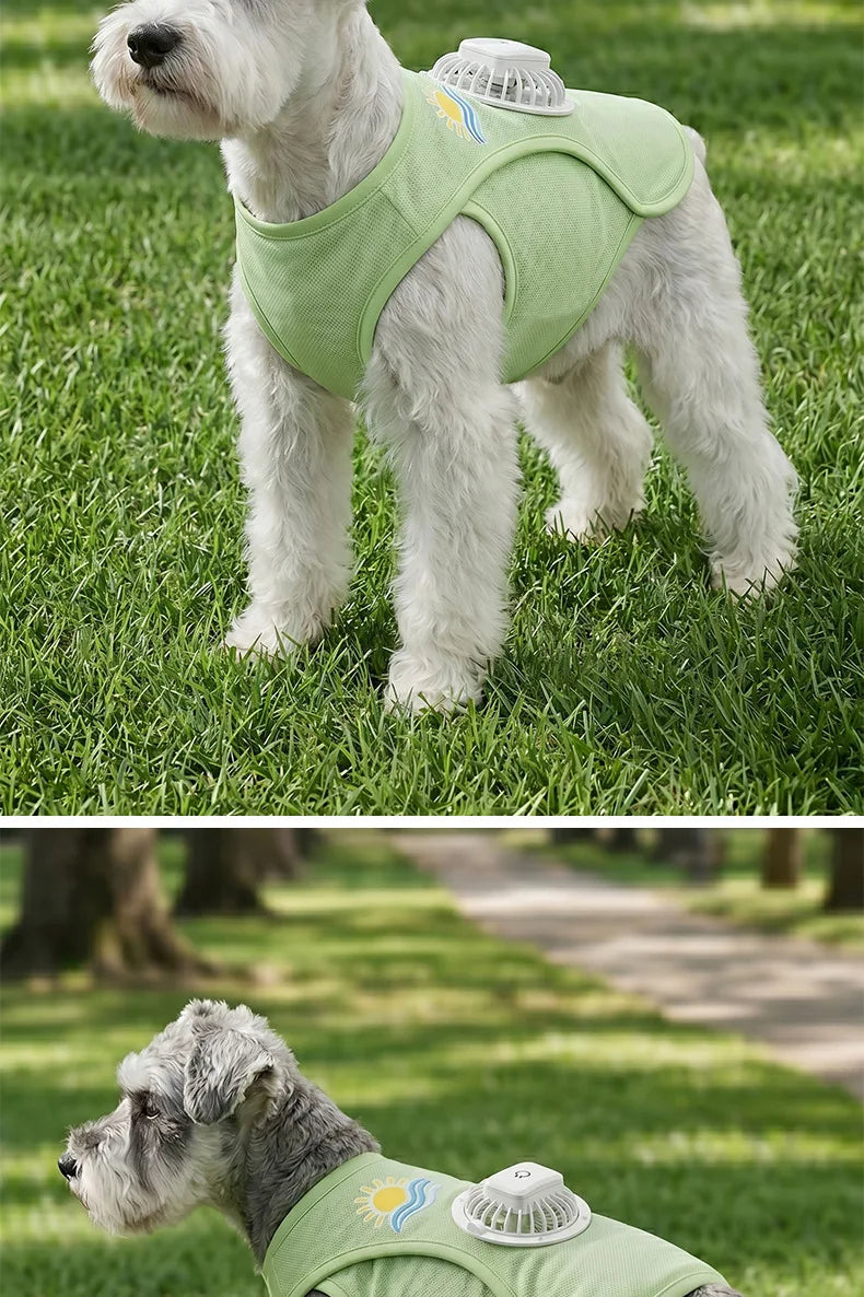 Cooling Dog Vest with Built-in Fan