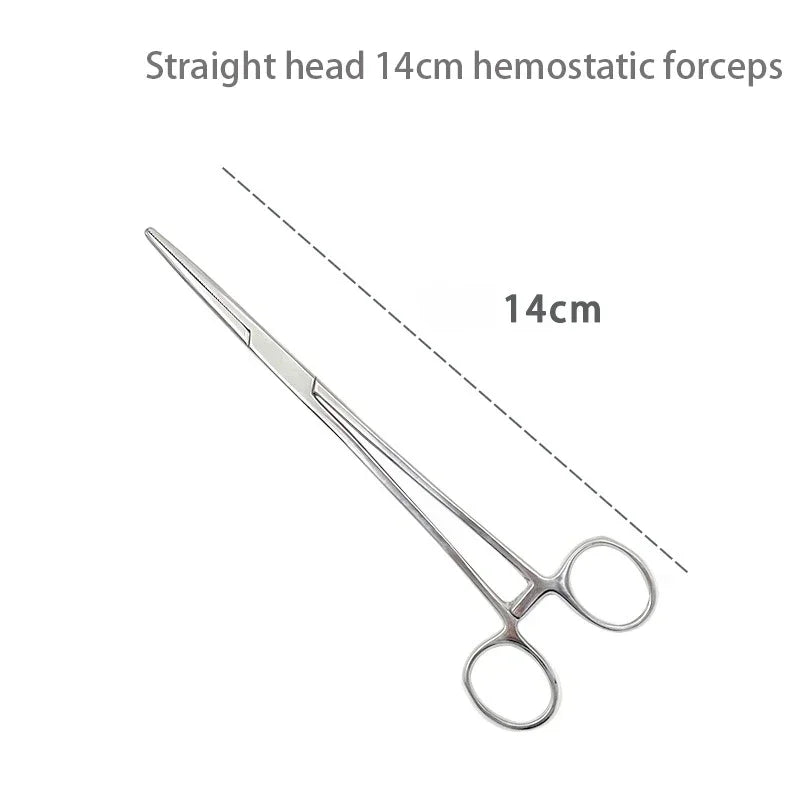 Stainless Steel Locking Hemostatic Forceps with Serrated Jaws
