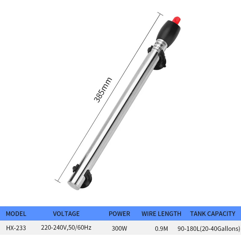 Stainless Steel Aquarium Heating Rod with Automatic Temperature Control