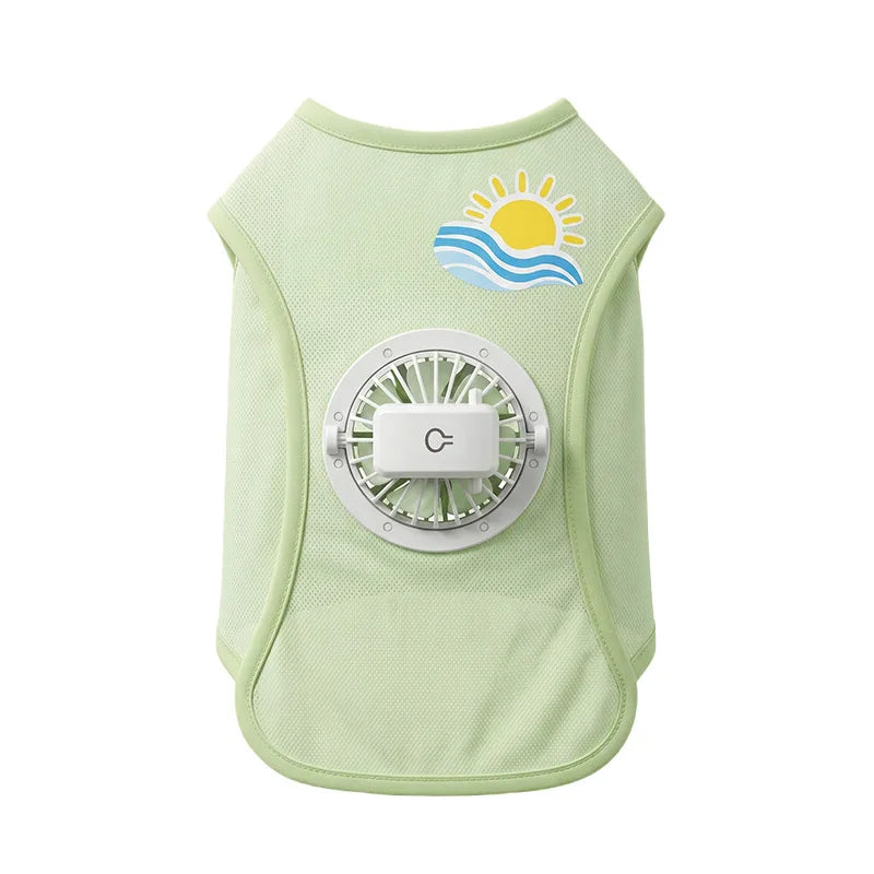 Cooling Dog Vest with Built-in Fan