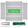 A mesh mat made of U-shaped nails and ties used as a pet deterrent prickle strip.