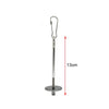 Stainless steel bird feeder fork with a hanging loop and a flat base.