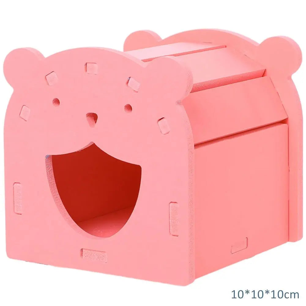 Rainbow Staircase Wooden Hamster House with DIY Assembly Kit