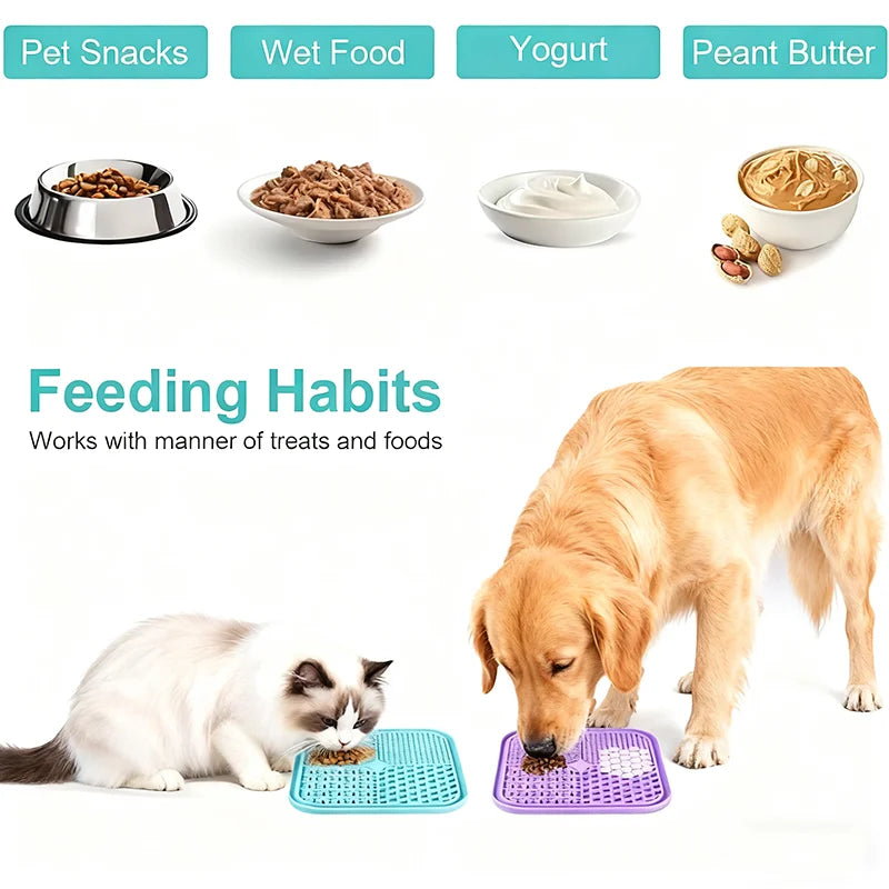 Food-Grade Silicone Pet Lick Mat with Suction Cups