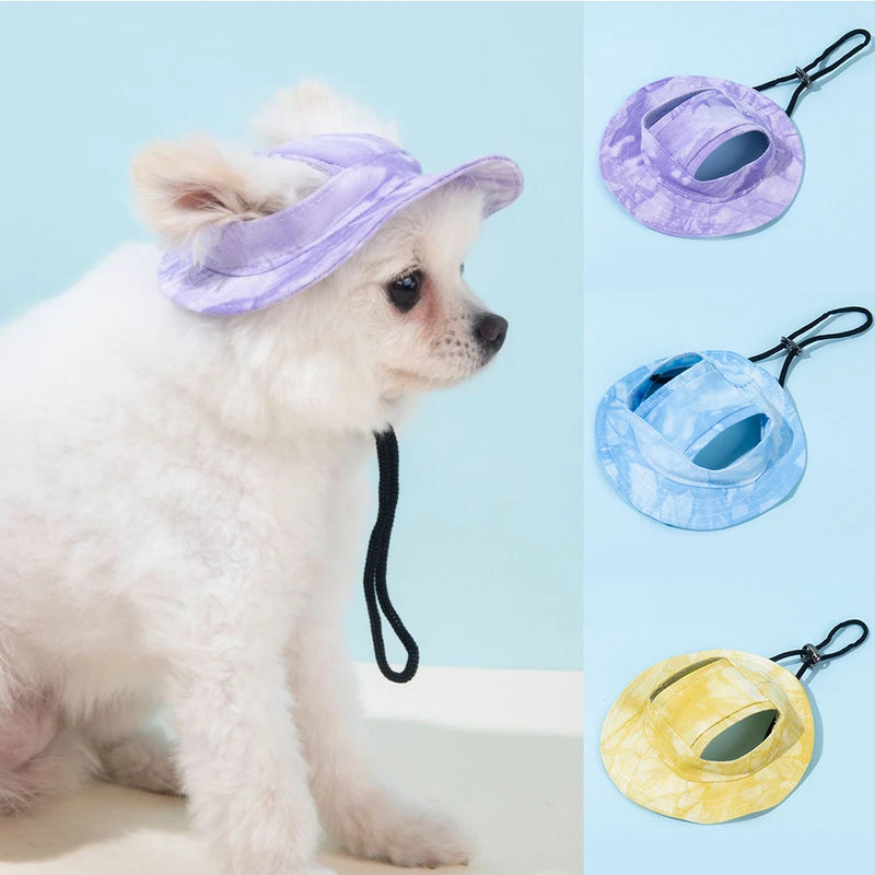 Gorro de Sol Ajustable para Mascotas con Aberturas para las Orejas