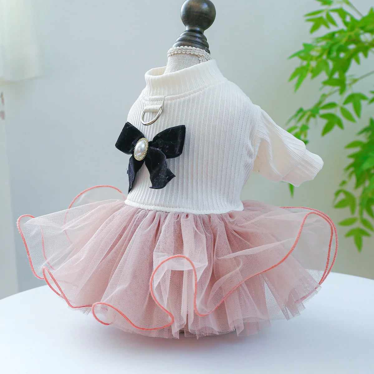 Tutu Princess Dog Dress with Lace Trim