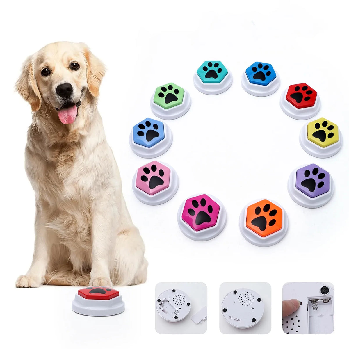 Recordable Talking Button for Dog Training – Interactive Communication Tool