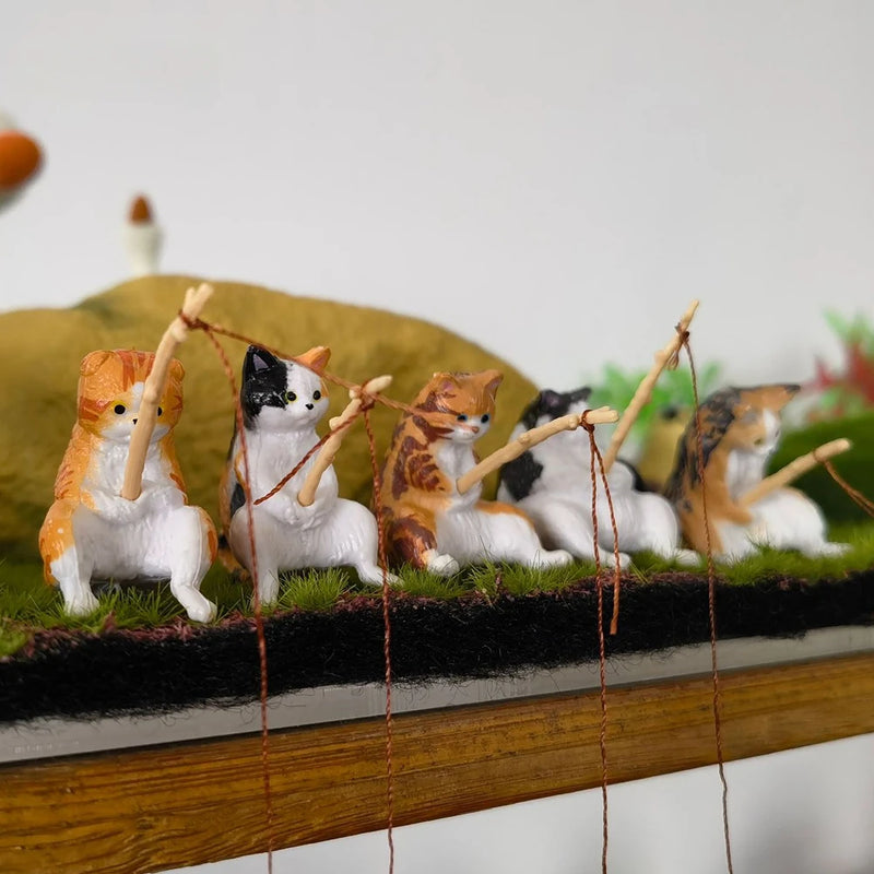 Décoration Aquarium Chat Pêcheur