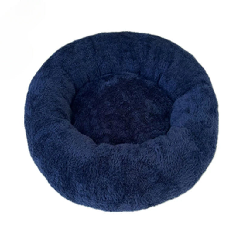 Panier Rond en Peluche pour Animaux avec Housse Amovible