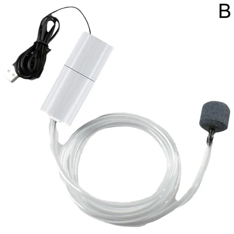USB Mini Aquarium Air Pump Kit With Air Stone