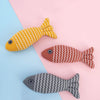 Interactive Linen Fish Cat Toy - Bite-Resistant & Dental Chew Plush