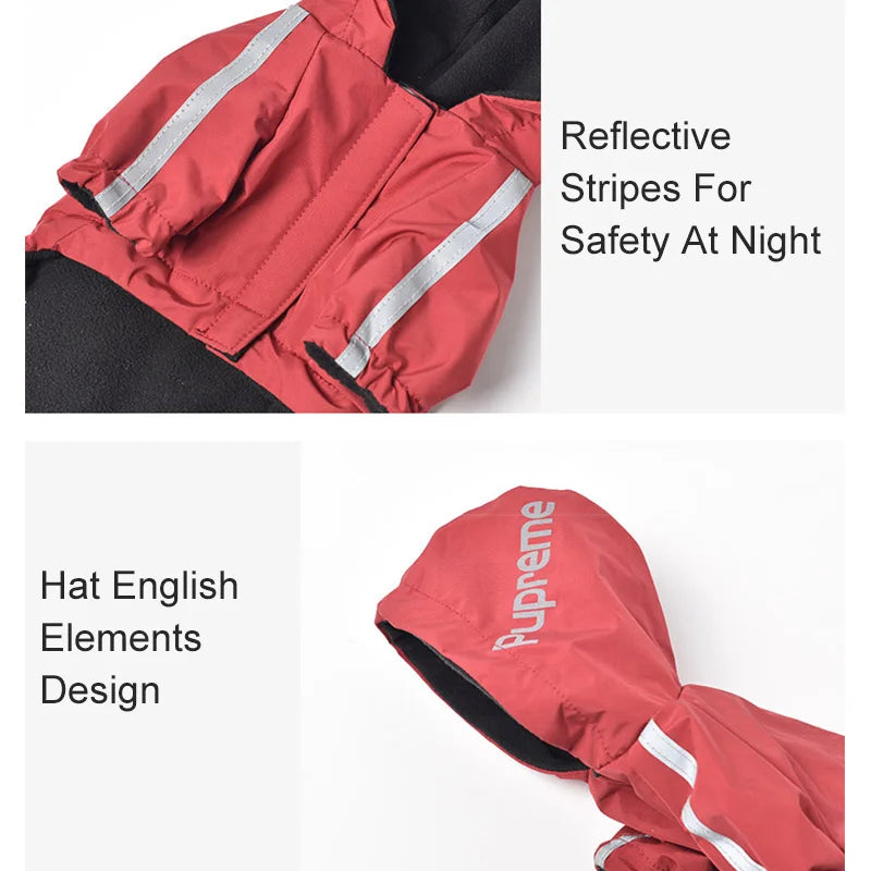 Abrigo impermeable con capucha para perro
