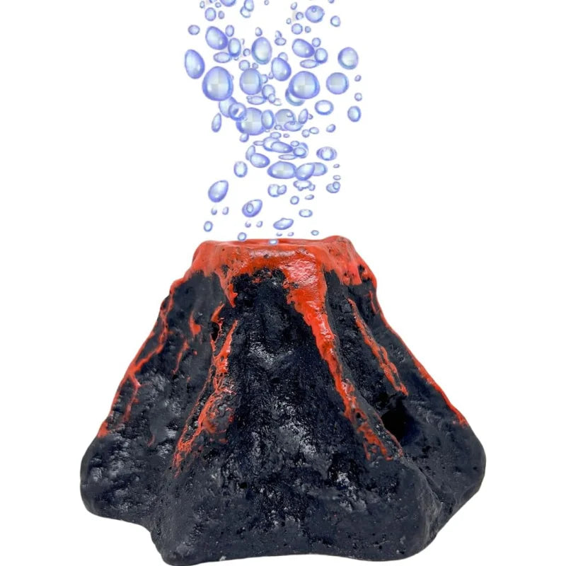 Mini Resin Aquarium Volcano Air Bubbler with Oxygen Stone