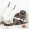 Cat Corner Scratcher with Self-Grooming Bristles and Catnip