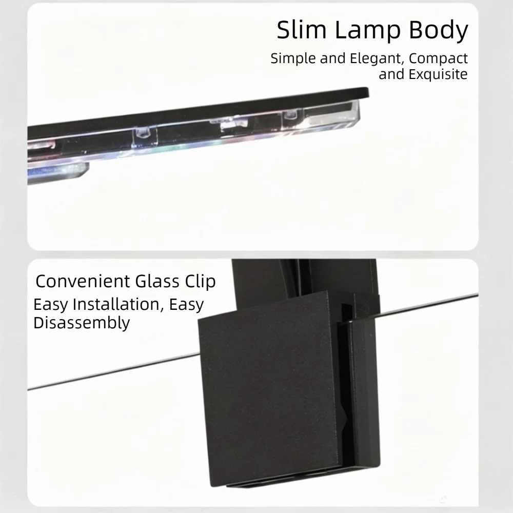 Waterproof LED Aquarium Clip Light with 3 Color Modes