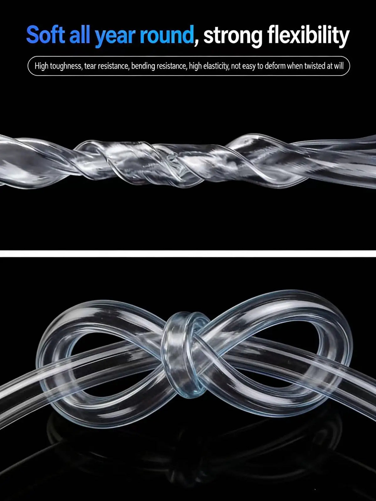 Clear PVC Flexible Water Tubing for Aquariums, Pumps, and Garden Use