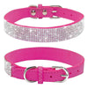 Kristall-Straß-Halsband aus Leder
