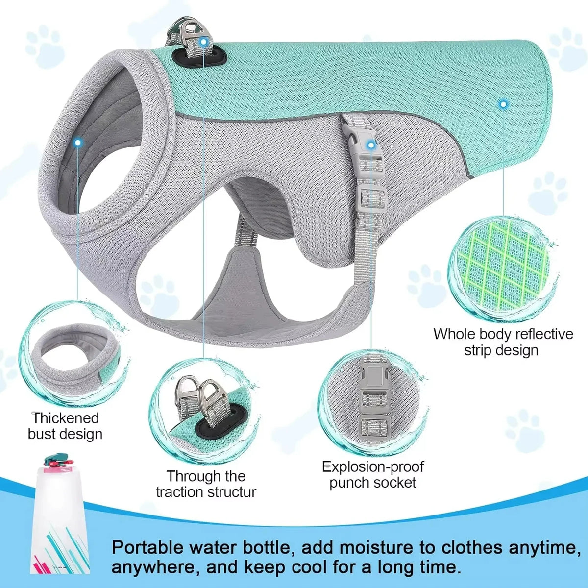 Cooling Dog Vest with Breathable Mesh