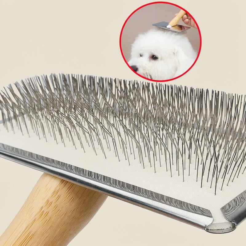 Peine de Madera Maciza para Aseo de Mascotas