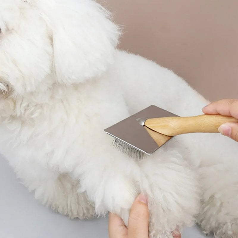 Peine de Madera Maciza para Aseo de Mascotas