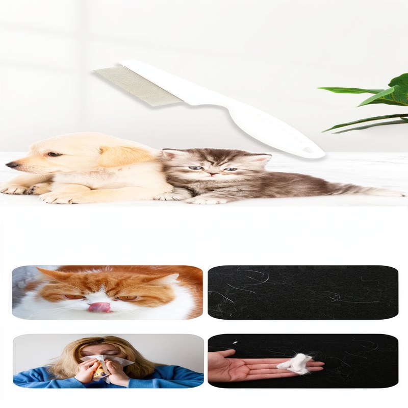 Peine de Acero Inoxidable para Pulgas y Garrapatas para Perros y Gatos