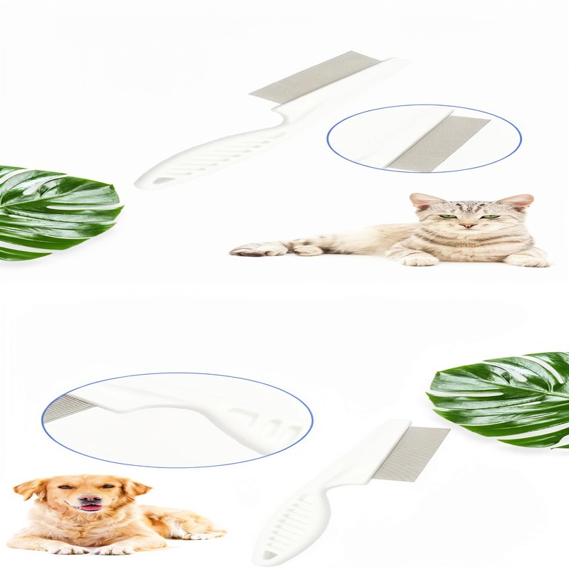 Peine de Acero Inoxidable para Pulgas y Garrapatas para Perros y Gatos