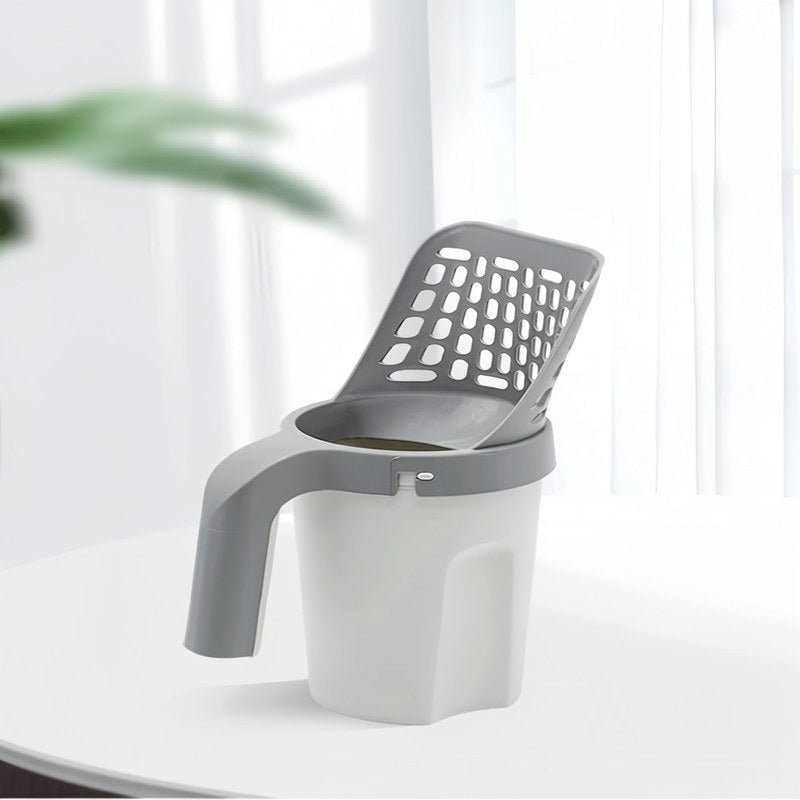 Cat Litter Scoop with Integrated Trash Bin