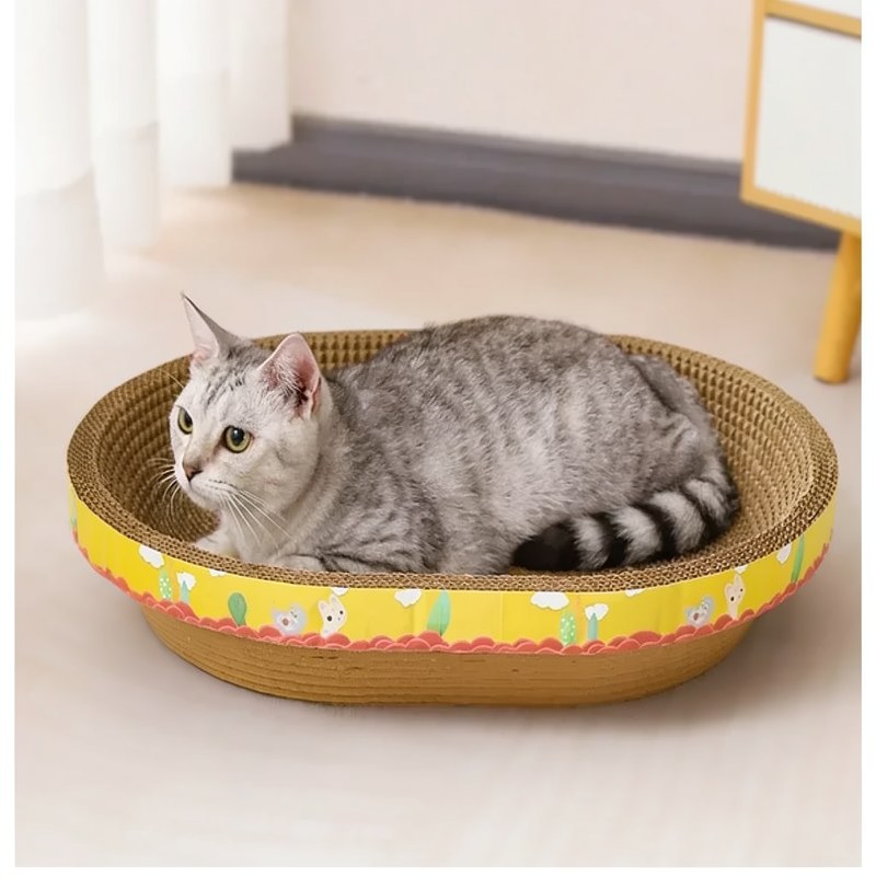 Nid Grattoir en Carton Ondulé pour Chat