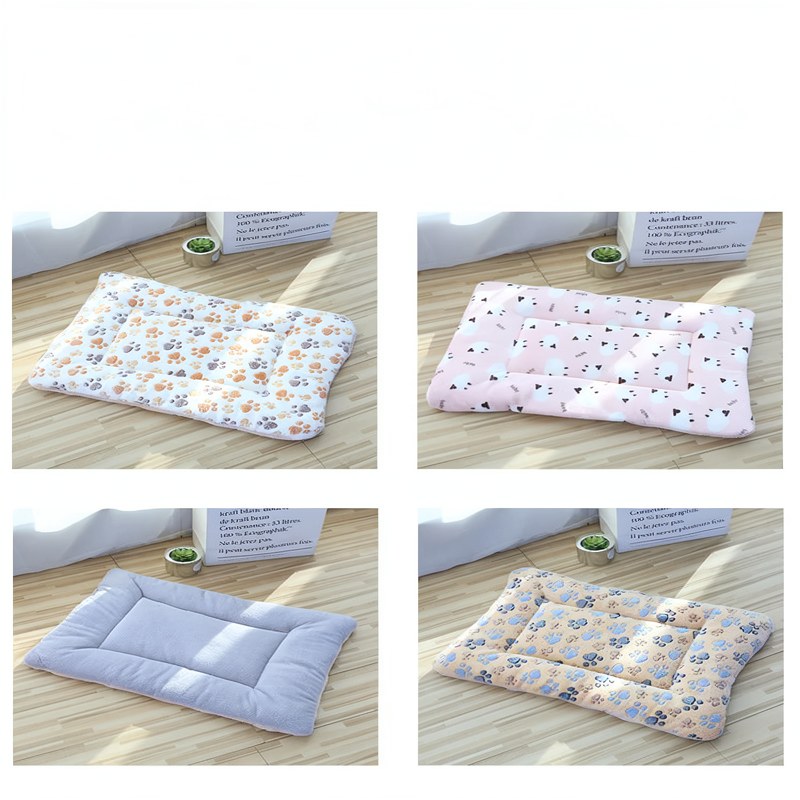 Lit pour animaux de compagnie en peluche double face