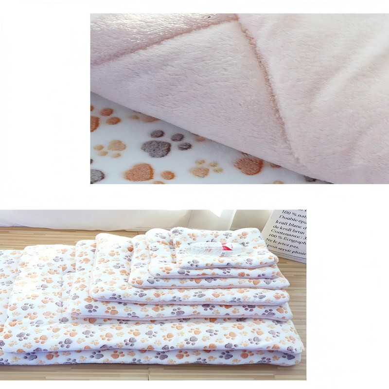 Lit pour animaux de compagnie en peluche double face