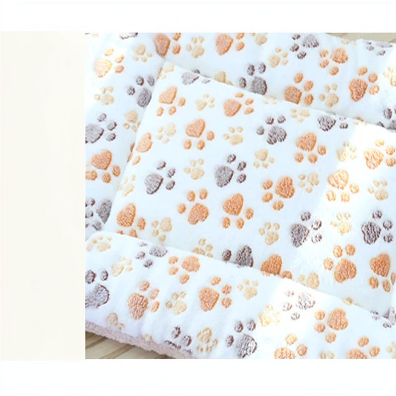 Lit pour animaux de compagnie en peluche double face