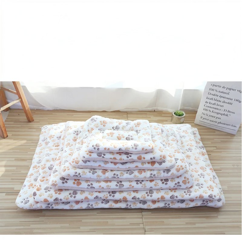 Lit pour animaux de compagnie en peluche double face