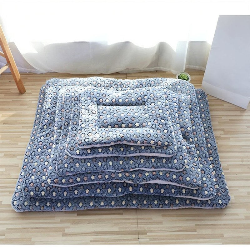 Lit pour animaux de compagnie en peluche double face
