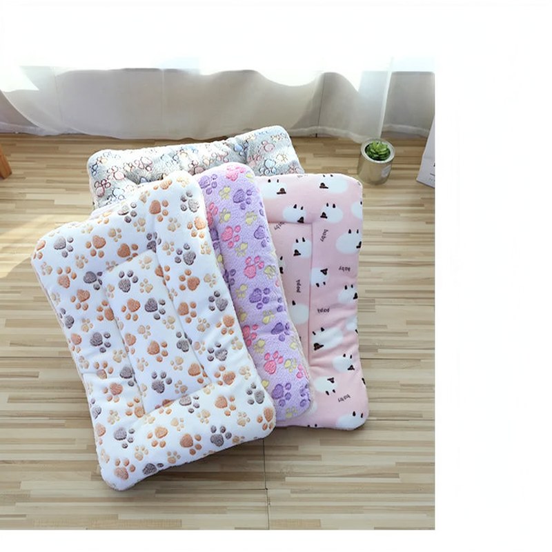 Lit pour animaux de compagnie en peluche double face