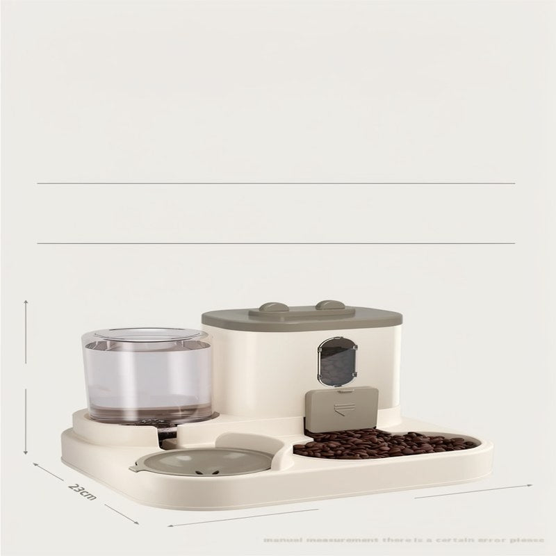 Gravity-Fed Pet Food and Water Station