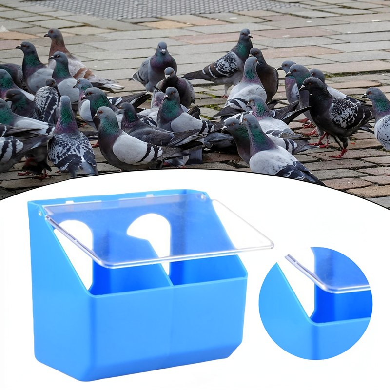 Hängender Vogeltränke- und Futterautomat mit transparentem Deckel
