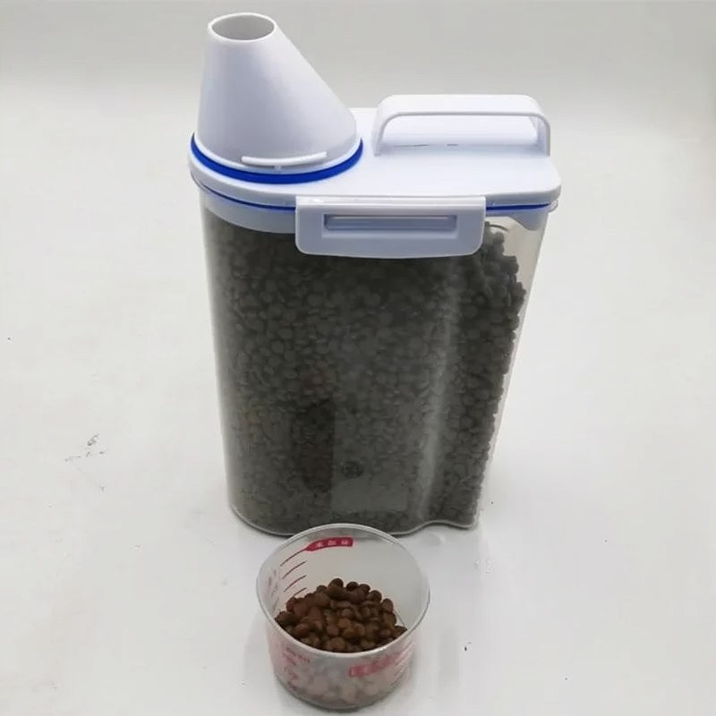 Conteneur de conservation hermétique pour croquettes avec tasse doseuse