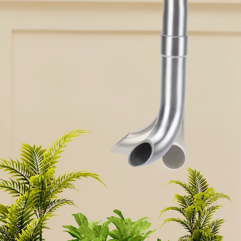 Tube d'entrée et de sortie en acier inoxydable pour aquarium avec écumoire