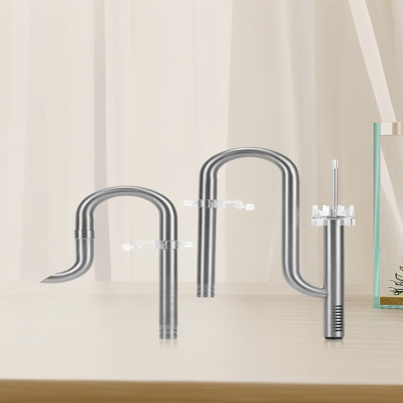 Tube d'entrée et de sortie en acier inoxydable pour aquarium avec écumoire