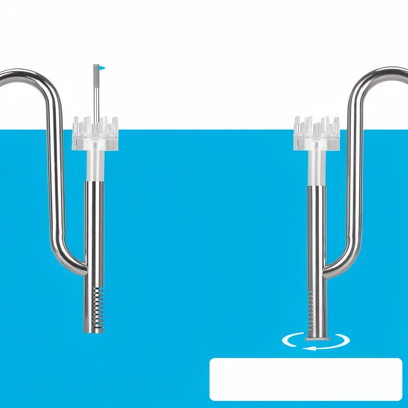 Tube d'entrée et de sortie en acier inoxydable pour aquarium avec écumoire