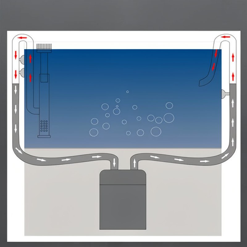 Tube d'entrée et de sortie en acier inoxydable pour aquarium avec écumoire