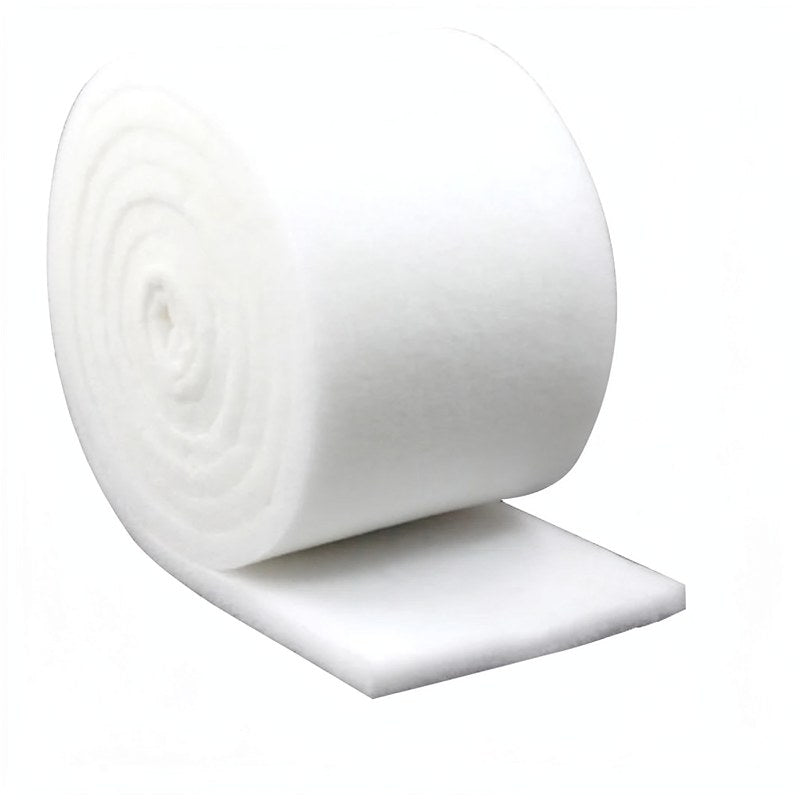 Roll of white dual-density aquarium filter sponge