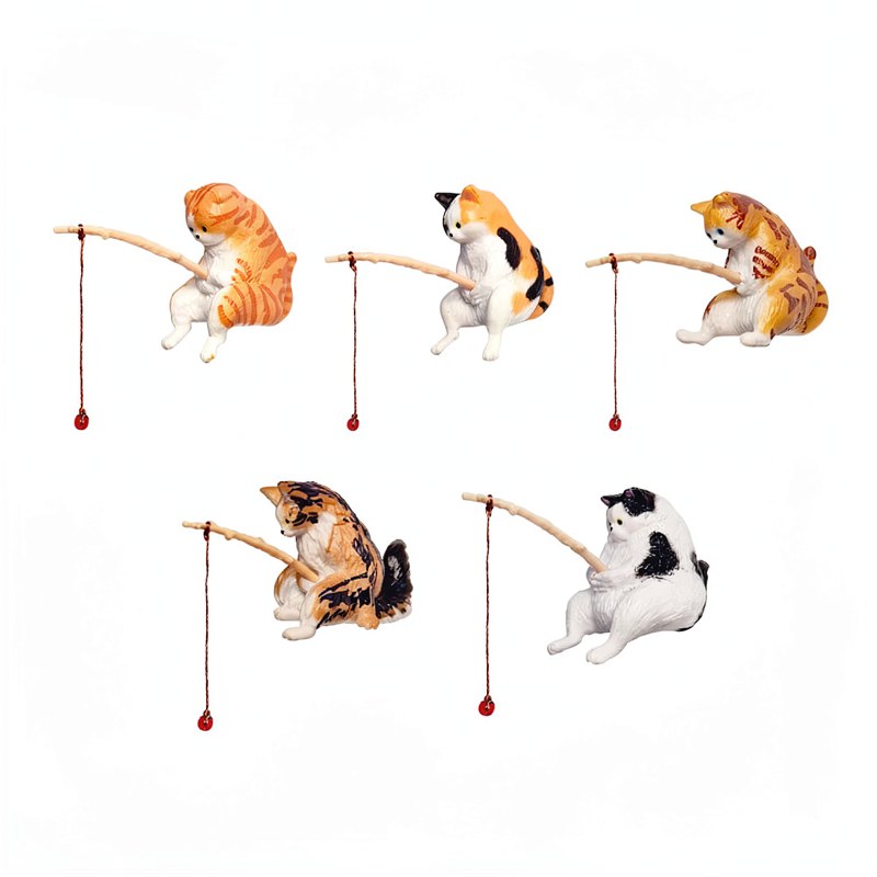 Décoration Aquarium Chat Pêcheur