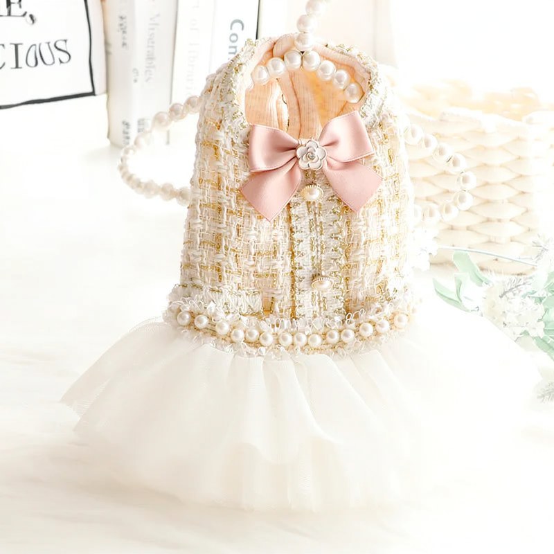 Vestido de Encaje para Perro con Falda Tutú