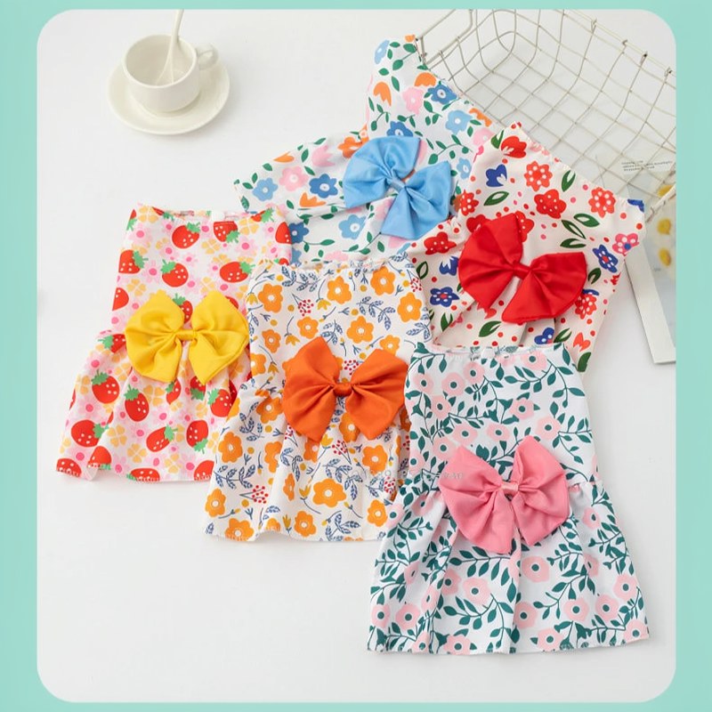 Vestido de Princesa Floral para Perros Pequeños