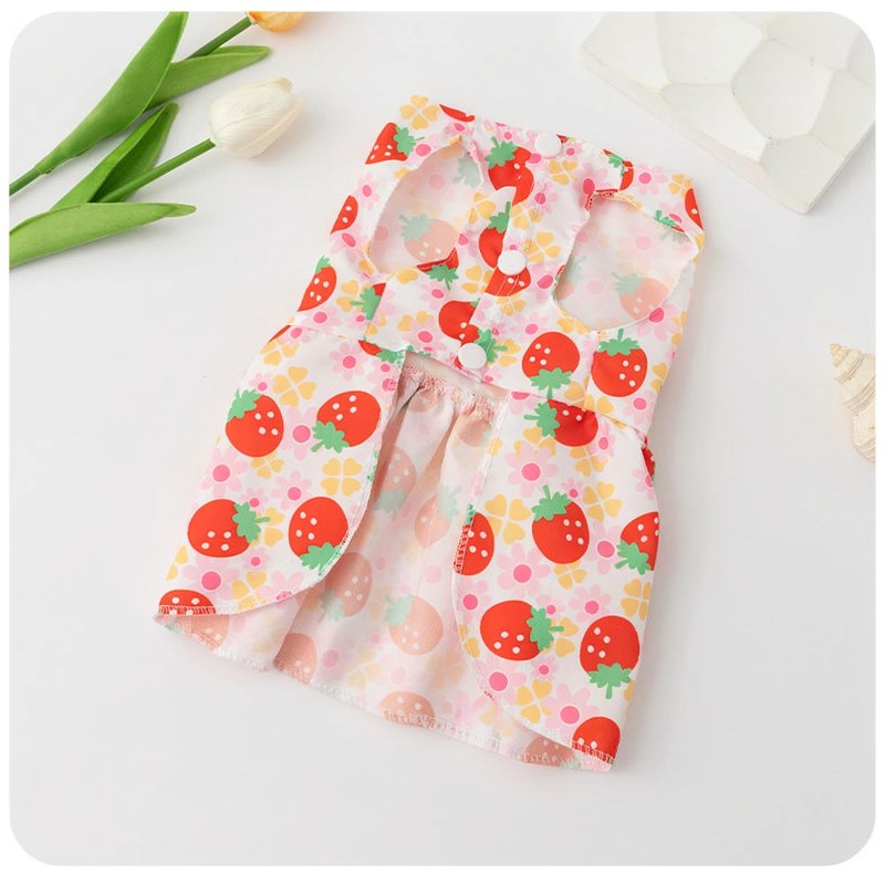 Vestido de Princesa Floral para Perros Pequeños