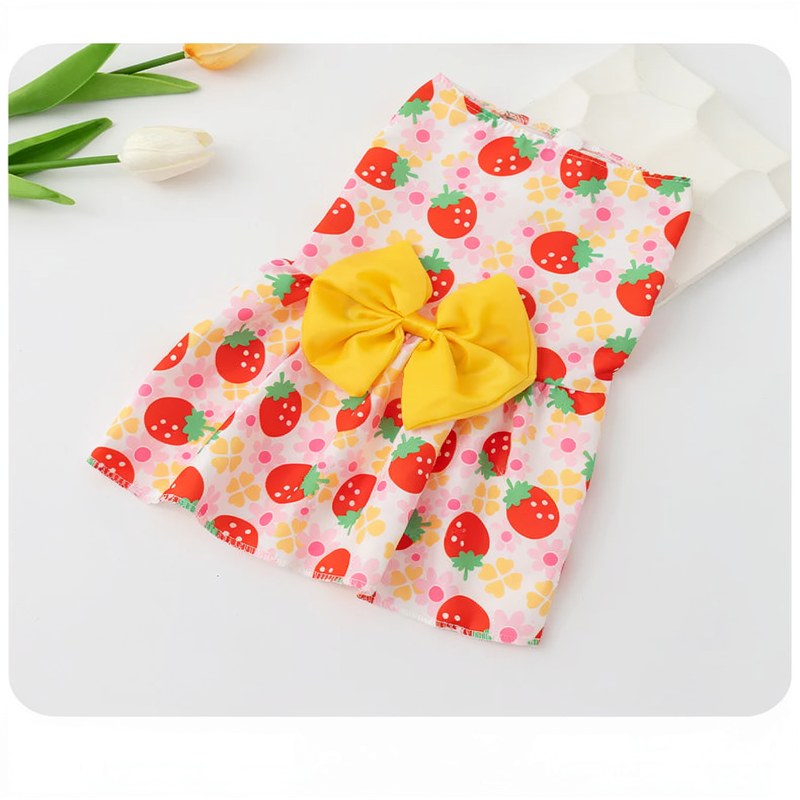 Vestido de Princesa Floral para Perros Pequeños
