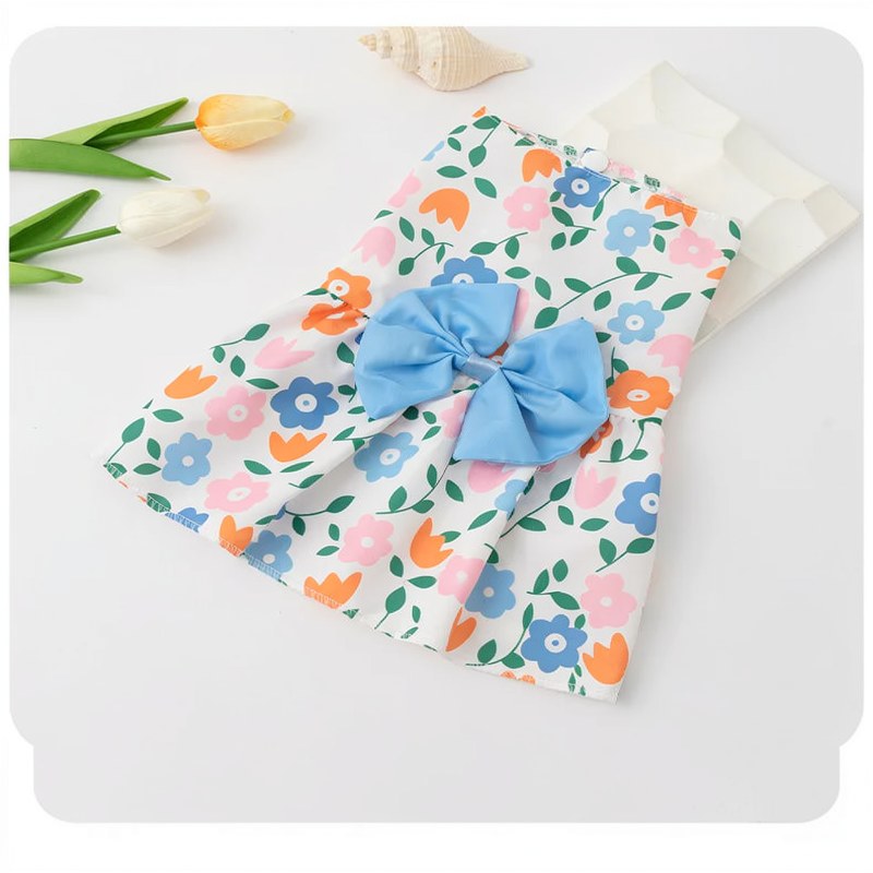 Vestido de Princesa Floral para Perros Pequeños