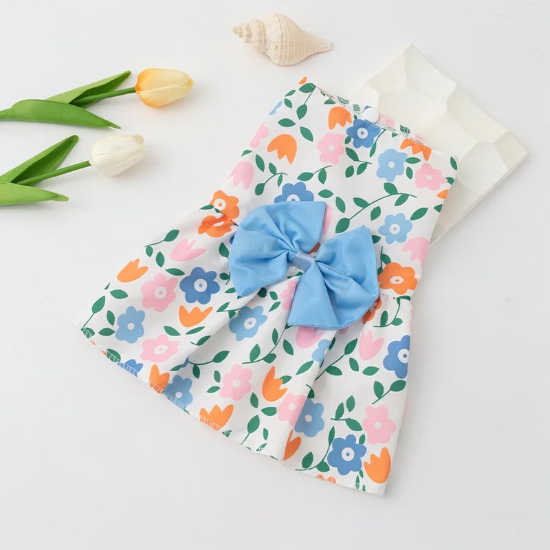 Vestido de Princesa Floral para Perros Pequeños